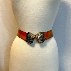 VINTAGE MUSTARD LION HEAD BELT